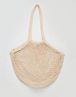 Bershka + Net Carry Bag in Cream