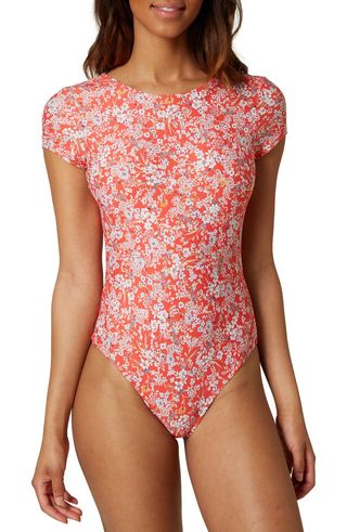 O'Neill + Balian Piper Ditsy Cap Sleeve One-Piece Swimsuit