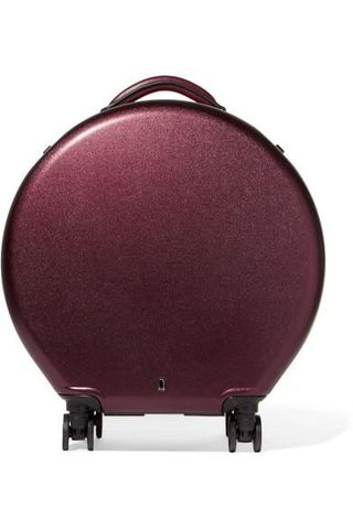 Ookonn + Leather-Trimmed Hardshell Suitcase