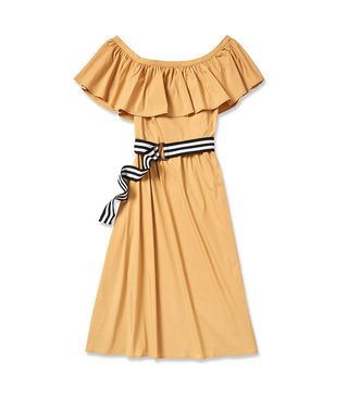 Who What Wear x Target + Off the Shoulder Ruffle Midi Dress