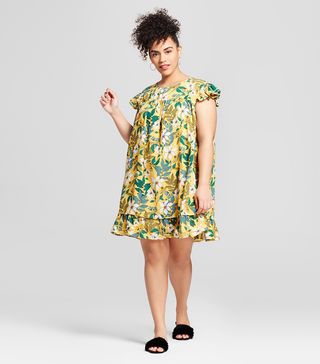 Who What Wear x Target + Short Sleeve Babydoll Mini Dress