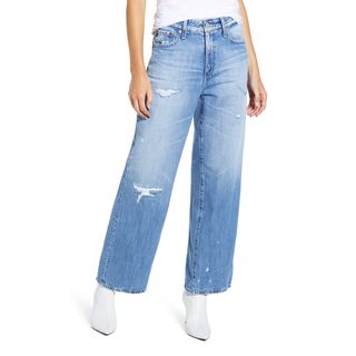 AG + The Tomas Repaired Wide-Leg Jeans