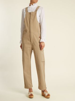 See by Chloé + Straight-Leg Stretch-Cotton Dungarees