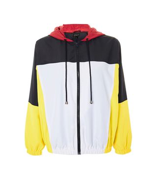 Topshop + Colour Block Windbreaker Jacket
