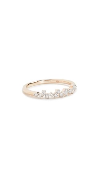 Adina Reyter + 14K Gold Extended Scattered Diamond Ring