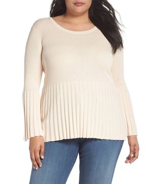 Sejour + Ribbed Cotton Blend Sweater
