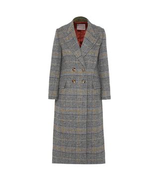 AlexaChung + Checked Tweed Coat