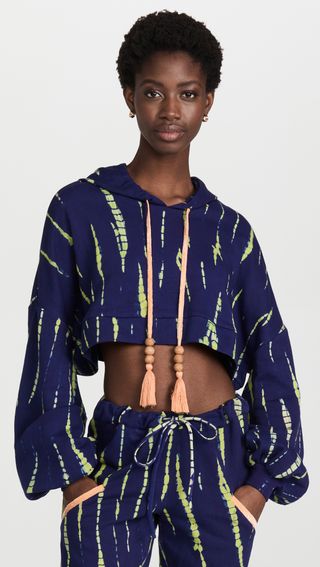 Abacaxi + Cropped Baloon Sleeve Hoodie