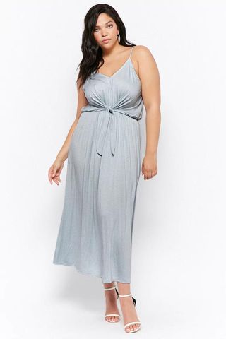 Forever 21 + Striped Tie-Front Maxi Dress