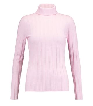 Milly + Ribbed Cashmere Turtleneck Sweater