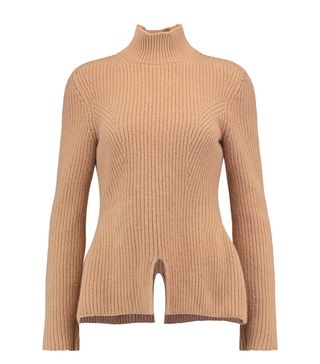 Nina Ricci + Ribbed-Knit Wool Turtleneck Sweater