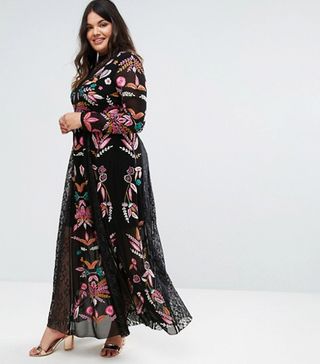 Frock and Frill + Embroidered Maxi Dress