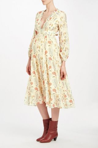 Carolina K + Greta Midi Silk Cotton Dress