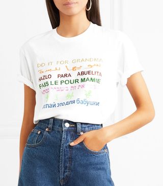 Rosie Assoulin + International Women's Day Printed Cotton-Jersey T-Shirt