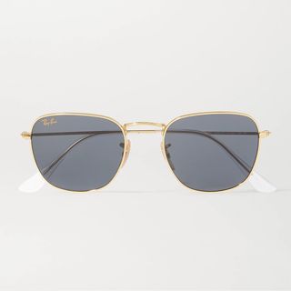 Ray-Ban + Frank Legend Square-Frame Gold-Tone Sunglasses