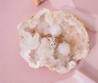TheCrushedCrystal + Natural Geode Agate Wedding Pillow
