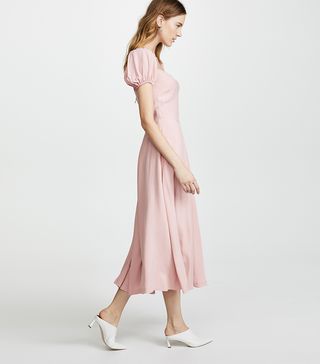 PushButton + Midi Dress With Open Back