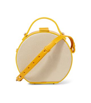 Nico Giani + Tunilla Mini Leather-Trimmed Cotton-Canvas Shoulder Bag
