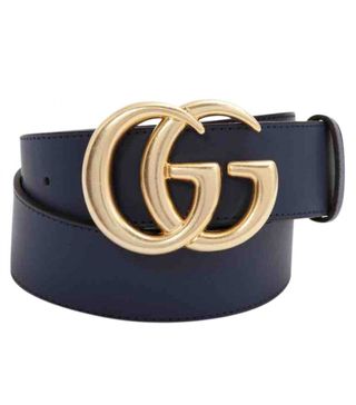 Gucci + GG Buckle Leather Belt