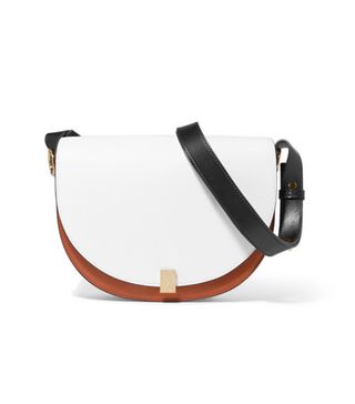 Victoria Beckham + Half Moon Box Color-Block Leather Shoulder Bag
