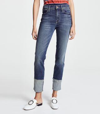 Mother + The Pony Boy Jeans with Ankle Fraying