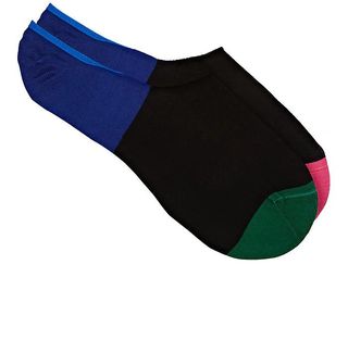 Paul Smith + Mismatched Stretch Cotton-Blend No-Show Socks