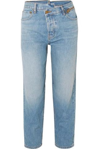 Monse + Dad Deconstructed Zip-Embellished Slim Boyfriend Jeans