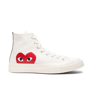 Comme des Garçons Play + Converse Large Emblem High Top Canvas Sneakers