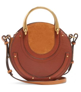 Chloé + Pixie Small Leather and Suede Cross-Body Bag