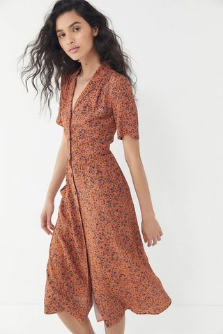 Urban Outfitters + UO Button-Down Midi Shirt Dress