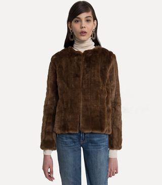 Pixie Market + Lined Mink Faux Fur Jacket