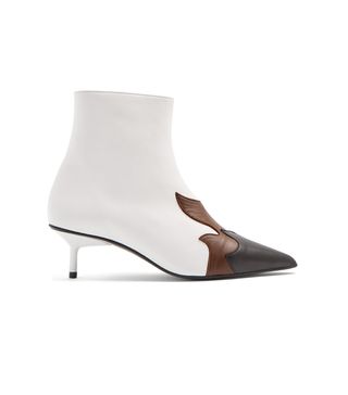 Marques'Almeida + Flame-Appliqué Leather Ankle Boots