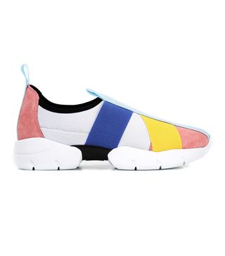 EMILIO PUCCI + Suede-trimmed sneakers