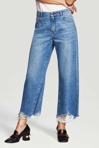 DL1961 + Hepburn Wide Leg Jeans