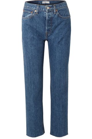 Re/Done + High-Rise Stove Pipe Jeans