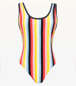 Juicy Couture + Multicolor Stripe Microterry Bodysuit