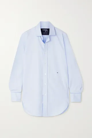 HommeGirls + Embroidered Cotton-Poplin Shirt