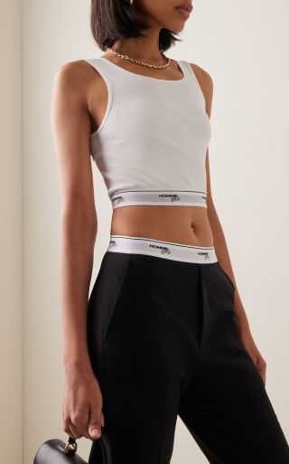 Hommegirls + Cropped Cotton Tank Top