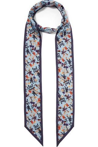 Chloé + Floral-Print Silk-Twill Scarf