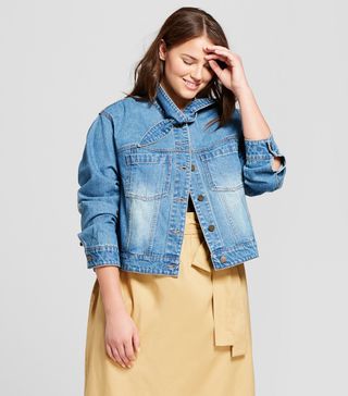 Who What Wear + Tie Neck Denim Jacket