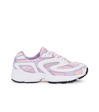 Fila + Creator Pink Mesh and Leather Trainers