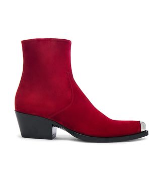 Calvin Klein + Suede Tex Chiara Ankle Boots
