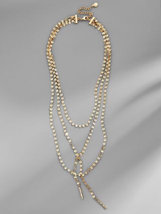 BaubleBar + Amber Layered Y-Chain Necklace