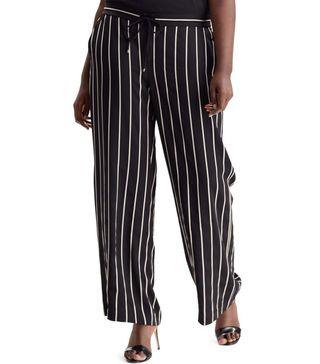 Lauren Ralph Lauren + Plus Striped Mid-Rise Pants