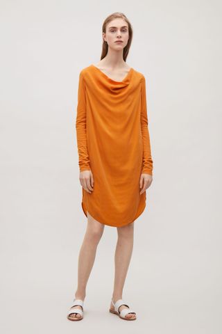 COS + Dress With Draped Neckline