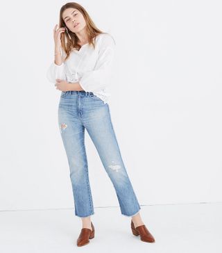Madewell + Rigid Demi-Boot Crop Jeans