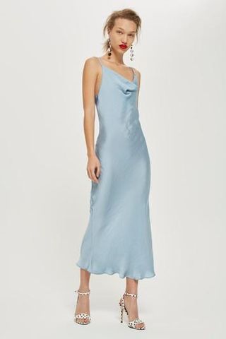 Topshop + Cowl Neck Slip Dress