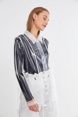 Urban Outfitters + Clear Vinyl Raincoat