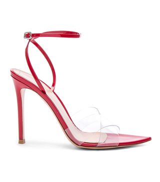 Gianvito Rossi + Patent & Plexi Stark Ankle Strap Sandals