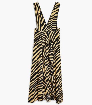 Topshop + Zebra Print Pinafore Dress